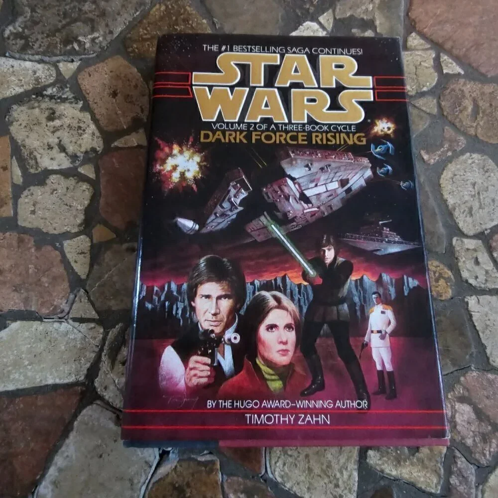 Vintage Star Wars Dark Force Rising Book By Timothy Zahn, Hardcover, Marks